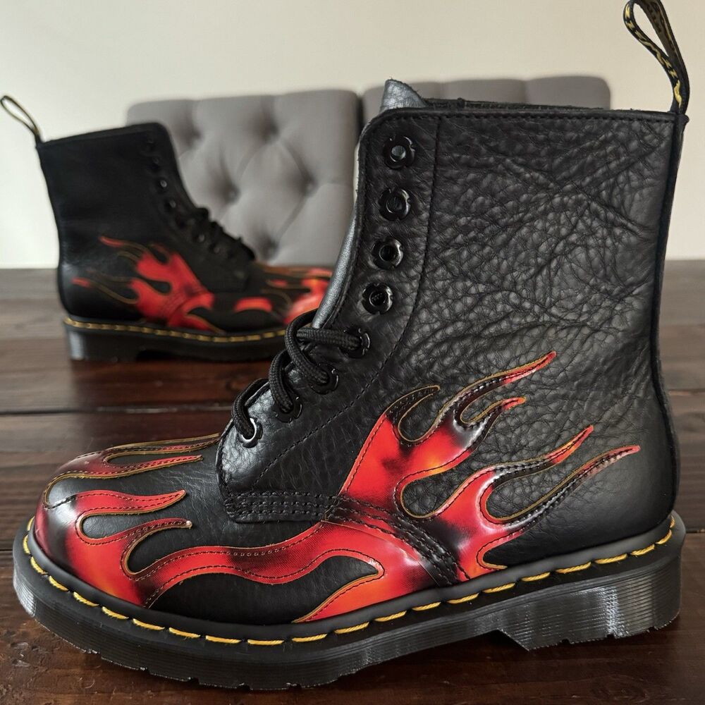 Dr Martens 1460 Pascal Flame Leather Boots